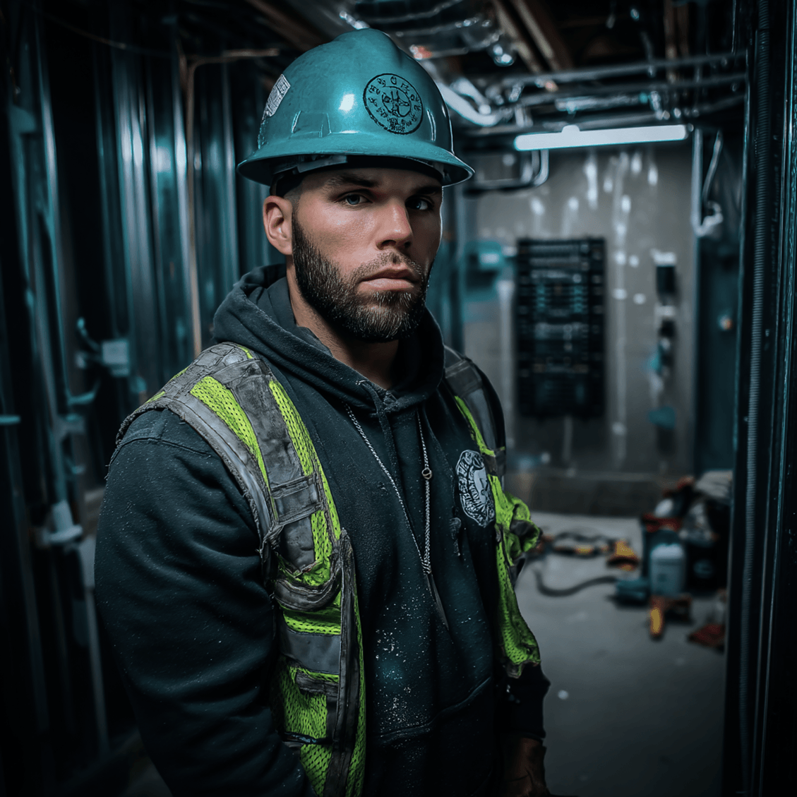 Electrician using Tradecraft AI field service software for scheduling and dispatch